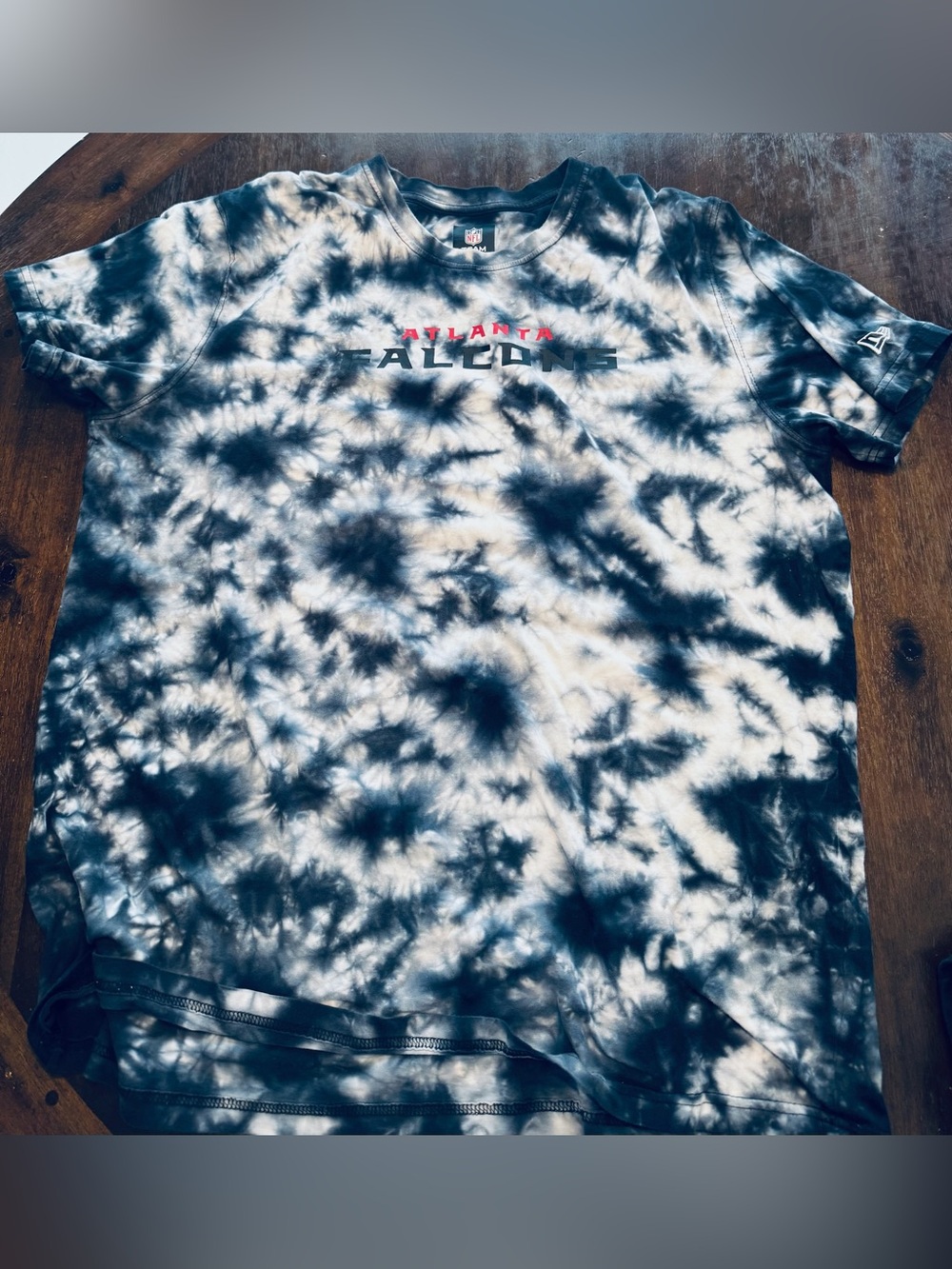Black & White Tie-Dye Crewneck Falcons Tee